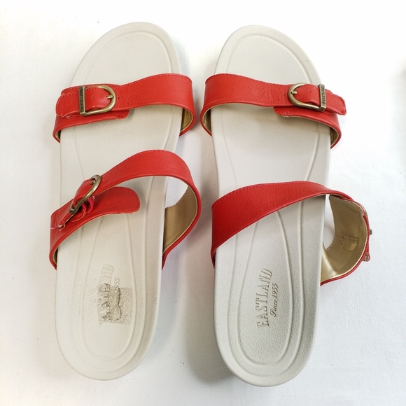 Eastland ivory with red leather straps Cape Ann 11M - Picture 2 of 7